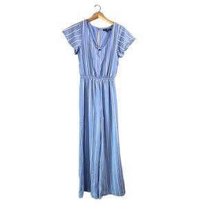Women's Blue Striped One Love Jumper M